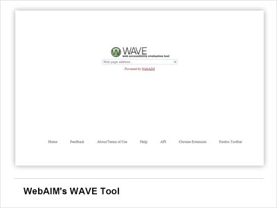 WebAIM's WAVE Tool