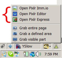 screenshot of Firefox Pixl Grabber extension