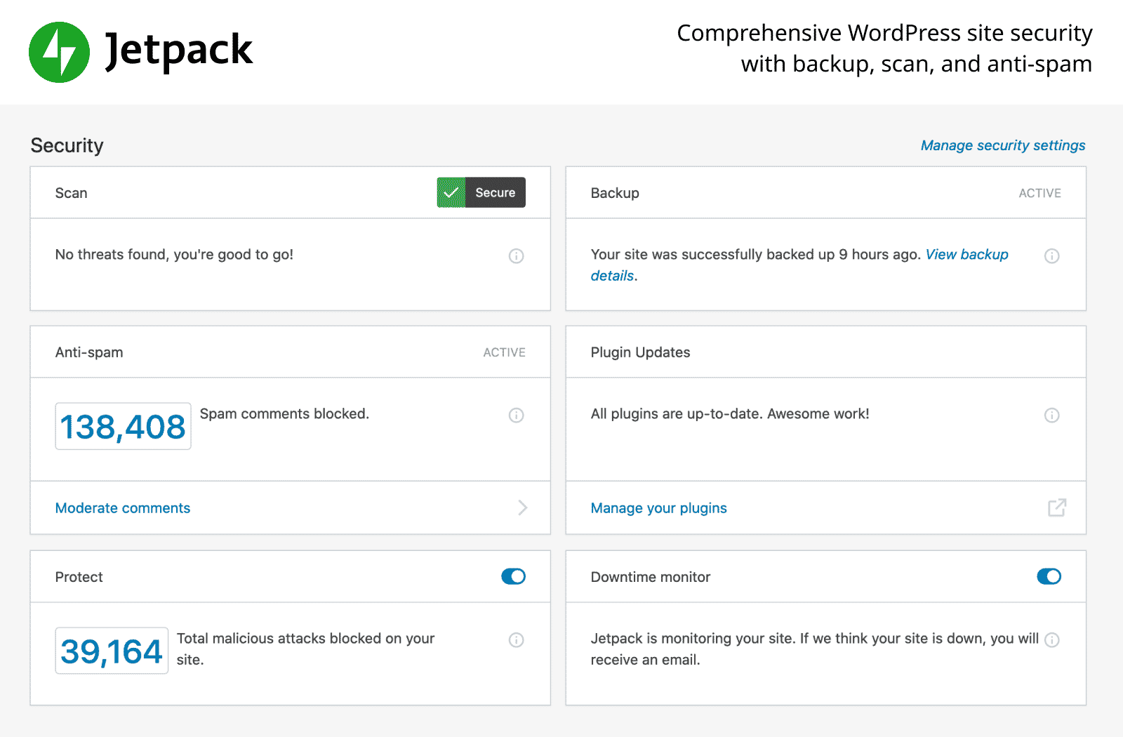 Jetpack WordPress Security Plugin CMS