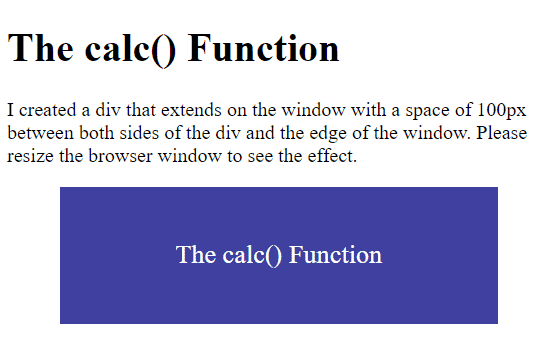 CSS calc() function tutorial